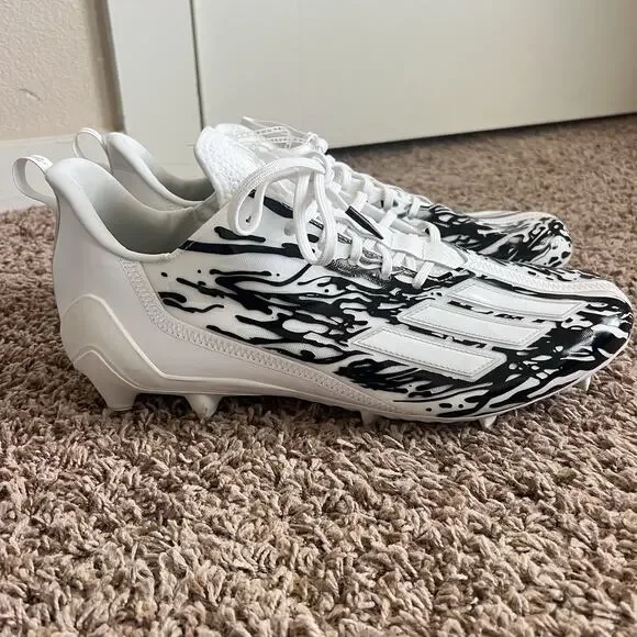 Adidas Adizero 12.0 Poison Football Cleats Men's Sizes Black White Sz 16 - Picture 13 of 13